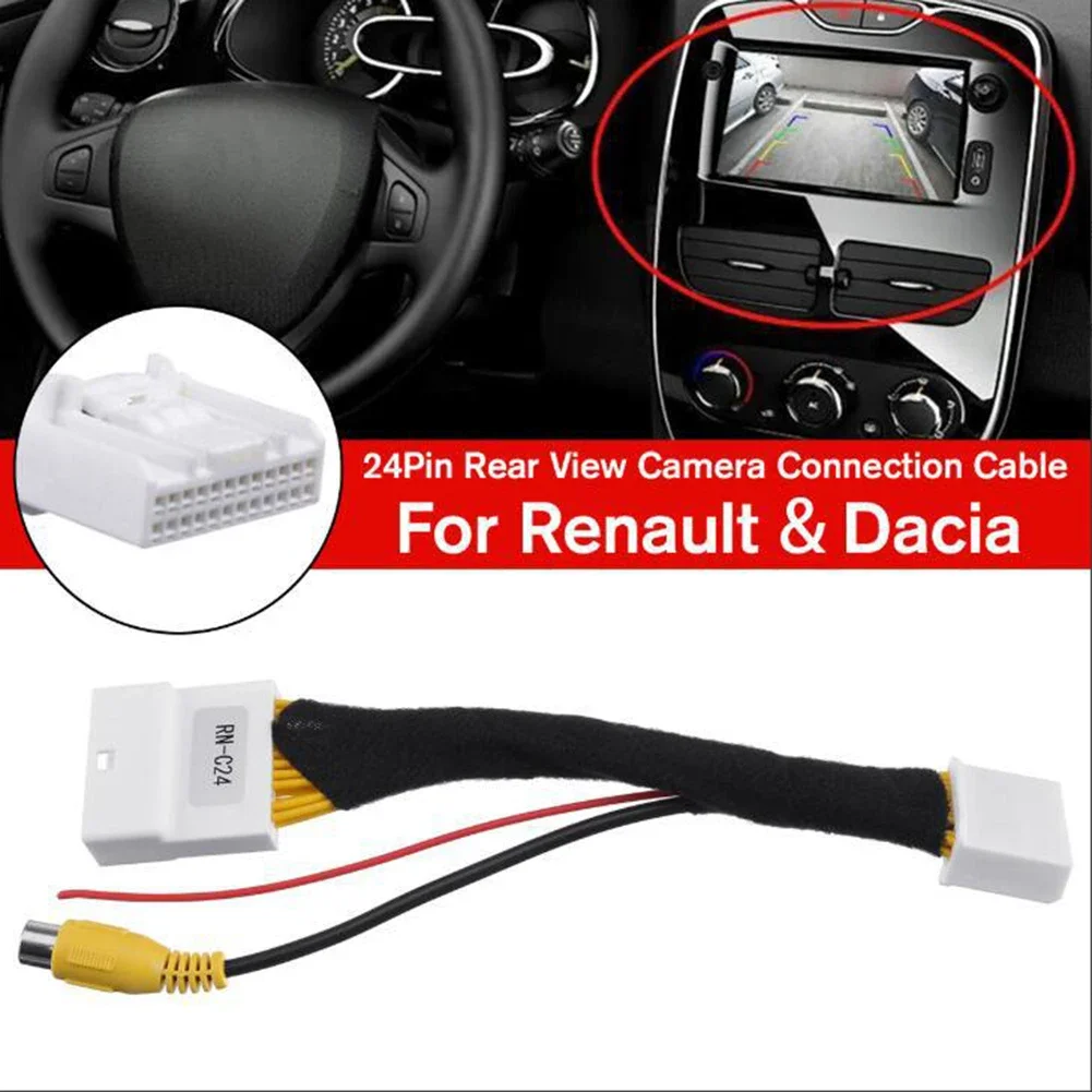 24 Pin Auto Adapter Rear View Camera Connection Cable C24 Double Head Car Audio And Video Conversion Line For Dacia