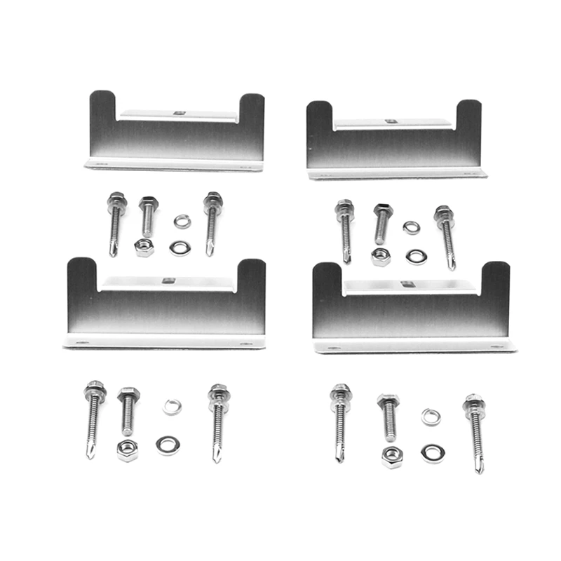 

4Piece Set For Marine RV House Boat Z-Shaped Metal Mounting Brackets Photovoltaic Panel Bracket