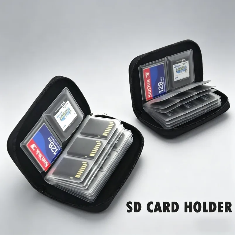 

1pcs Memory Card Storage Bag Carrying Case Holder Wallet 22 Slots for CF/SD/Micro SD/SDHC/MS/DS Game Accessories Memory Card Box