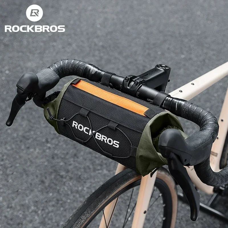 

ROCKBROS Bike Bag Portable Handlebar Pannier 2.4L Big Capacity Shoulder Bag Frame Tube Bag Elastic Band Bicycle Accessoriescase