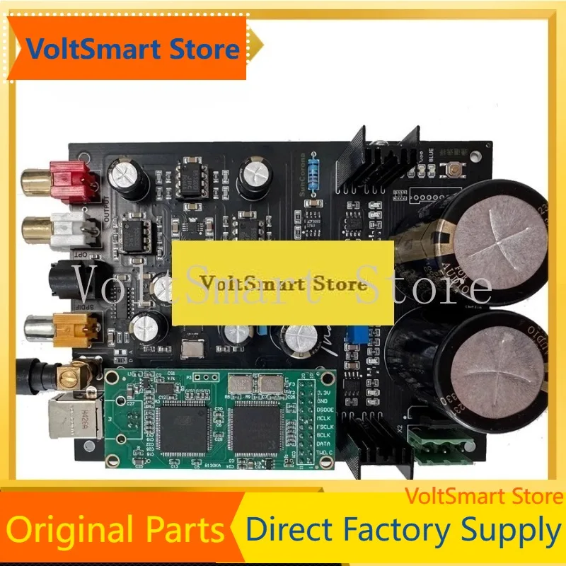 VoltSEs9039q2m Dac Decoding Board With Power Supply Usb Coaxial Optical Fiber Input