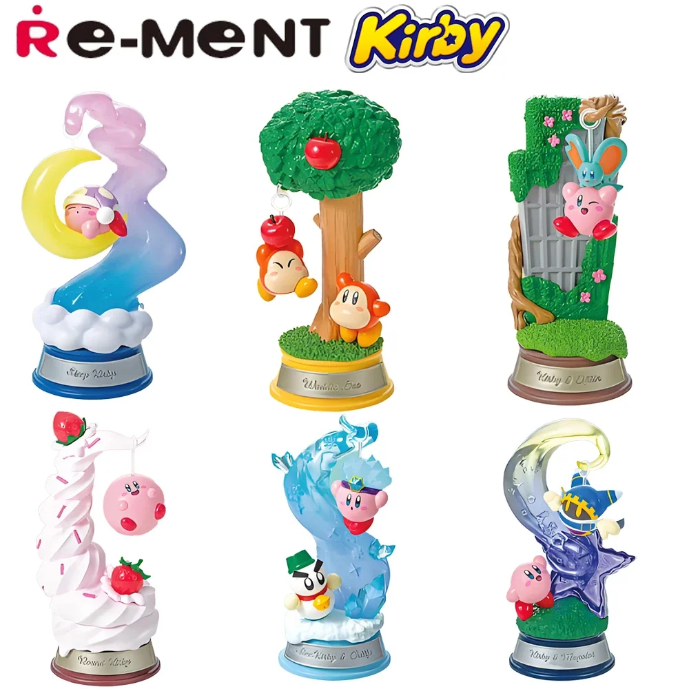 

In Stock Original Re-Ment Star Kirby Swing Kirby In Dream Land Collection Full Set Collectible Model Toys Kirby Figures Gifts