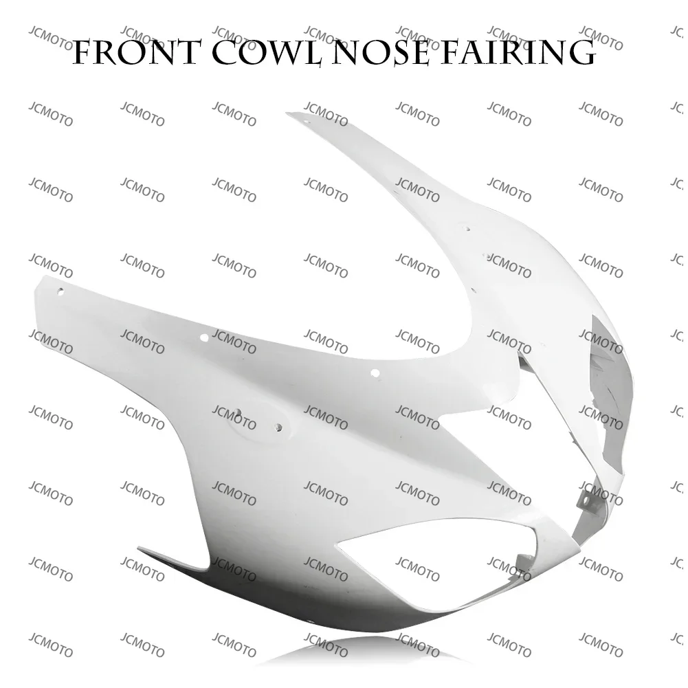 

For KAWASAKI ZX6R ZX-6R ZX600P 2007 2008 Injection Mold ABS Plastic Unpainted White Motorcycle Upper Front Nose Cowl Fairing