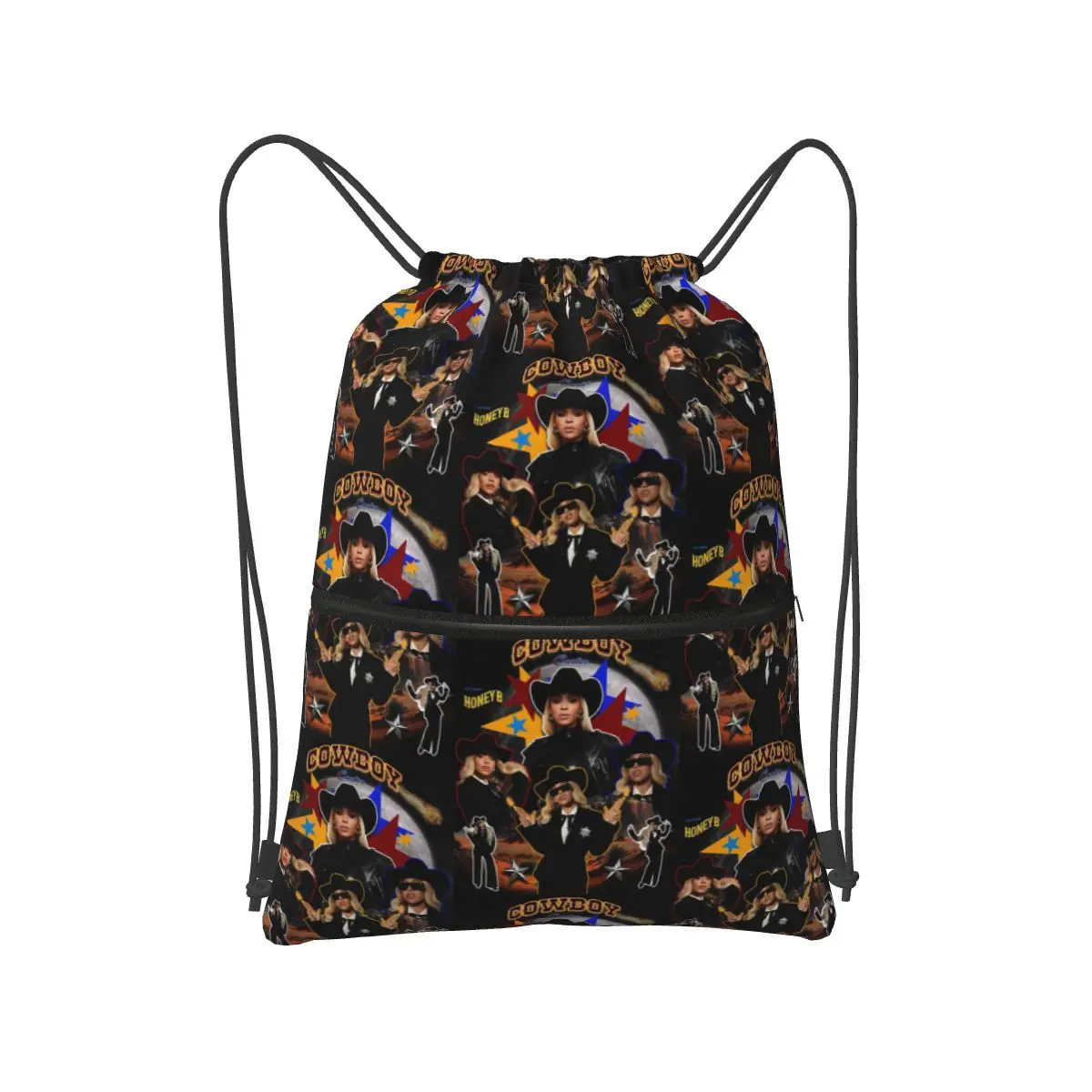 

Cowboy Carter Beyonce New Album Backpacks Fashion Drawstring Bags Sports Bag Book Bags for Man Woman School
