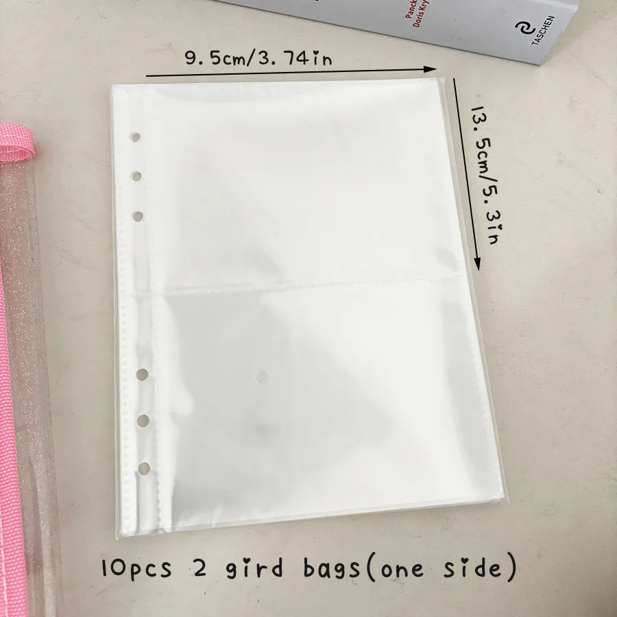 SKYSONIC A5-Ordner mit doppelter Schnalle, 10 Stück Nachfüllhüllen, Taschen, DIY-Fotosammelbuch für lose Blätter, Kpop-Organizer-Halter – Detail 16