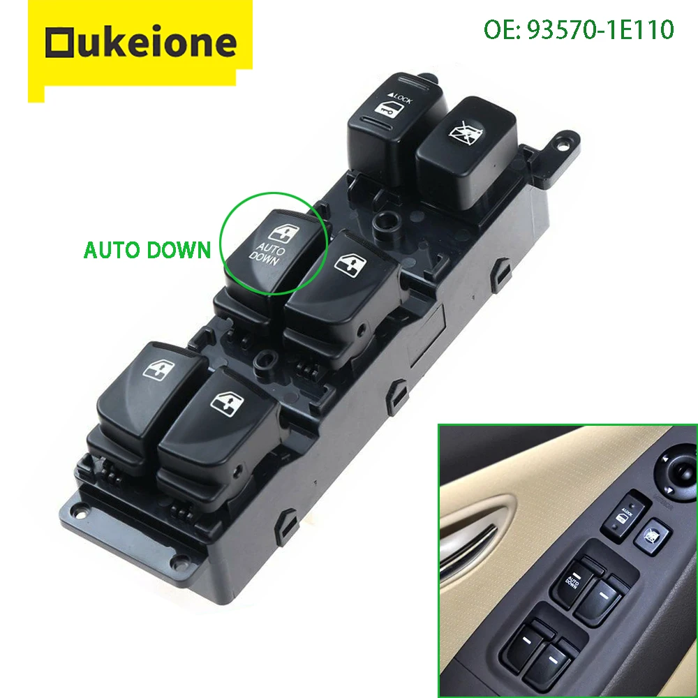 For HYUNDAI ACCENT Window Control Switch Glass Lifter Regulator Console Button 93570-1E110 935701E110 93580-1E000 935801E000