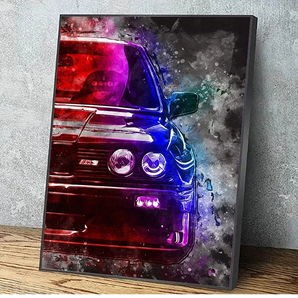 Diamond Embroidery Car Diamond Painting Scenery Cross Stitch Picture Rhinestones Mosaic Wall Art Gift Home Decoration