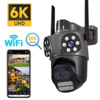 6K 12MP WIFI Camera Triple Lens WiFi Security 4K 8MP IP Camera Dual Lens Color Night Vision Auto Tracking Surveillance iCSee
