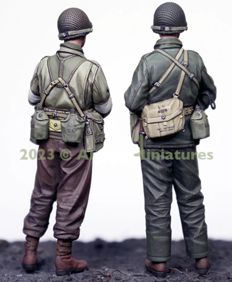 1/35 Scale Resin Figure Model Kits Historical Hobby Miniature Us Infantry & Medic Set (2 Figures) Unassembled & Unpainted N1517