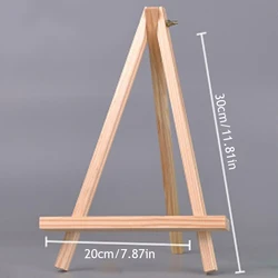 1 pz Mini cavalletto in legno naturale telaio espositore per treppiede riunione tavolo di nozze porta biglietti da visita bambini pittura Display Craft