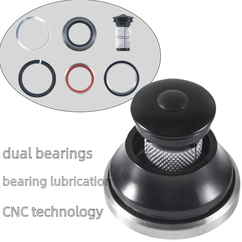 

42*52MM Hidden Bearing Headset CNC Aluminum Alloy Expanding Star Nut headset for Carbon Fiber Fork MTB Road Bicycle Accessories