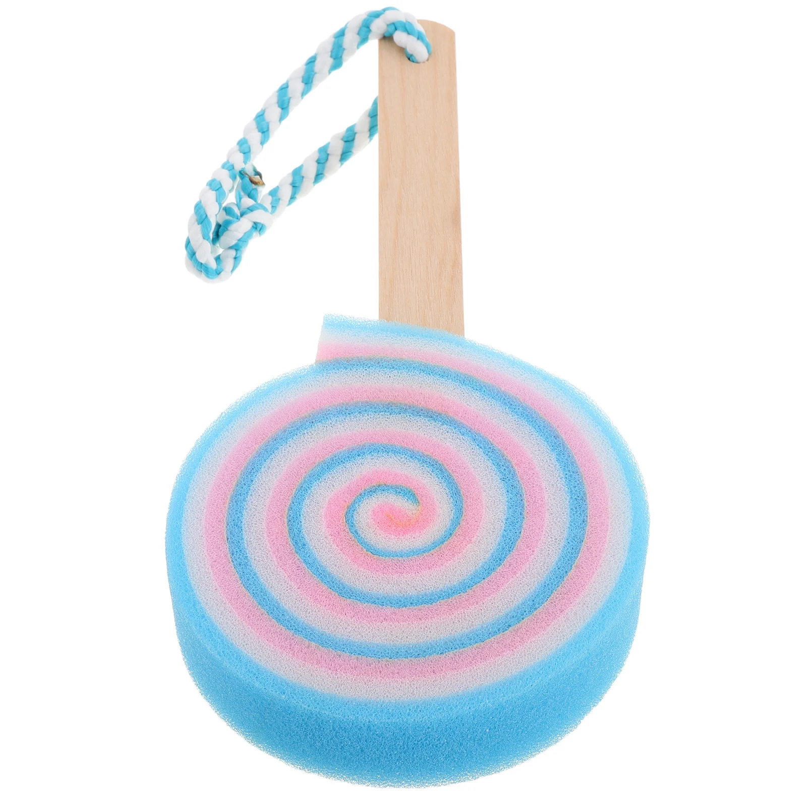 Esponja de Baño de Doble Cara con Forma de Piruleta, Suave y Delicada, Exfoliante Corporal de Dibujos Animados para Niños y Niñas, Esponja de Baño Divertida y Bonita