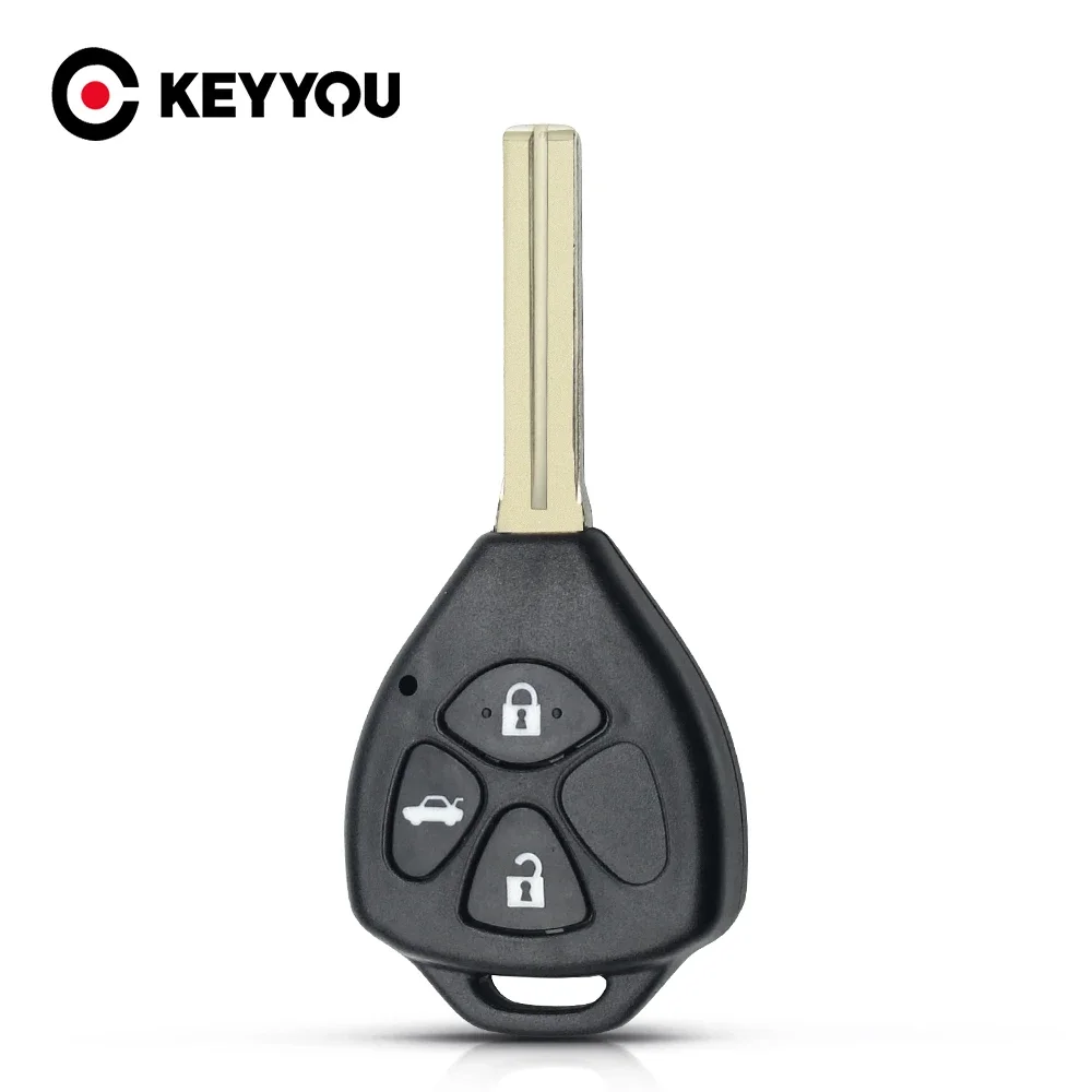 

KEYYOU For Toyota Crown RAV4 Yaris Prado Tarago Corolla REIZ Avalon Venza TOY48 Replacement Remote Car Key Shell