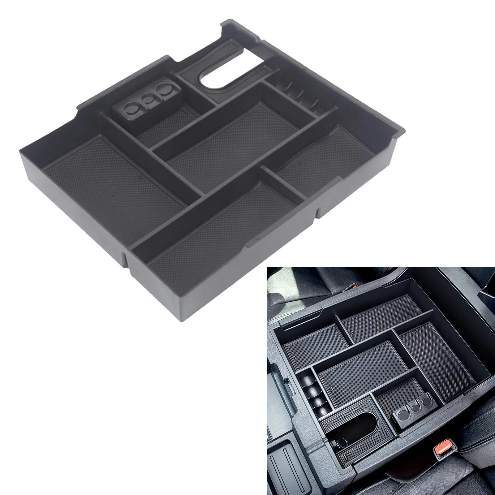 

Armrest Box Secondary Storage ABS Organizer Tray for Toyota for tundra 2014 2015 2016 2017 2018 2019 2020