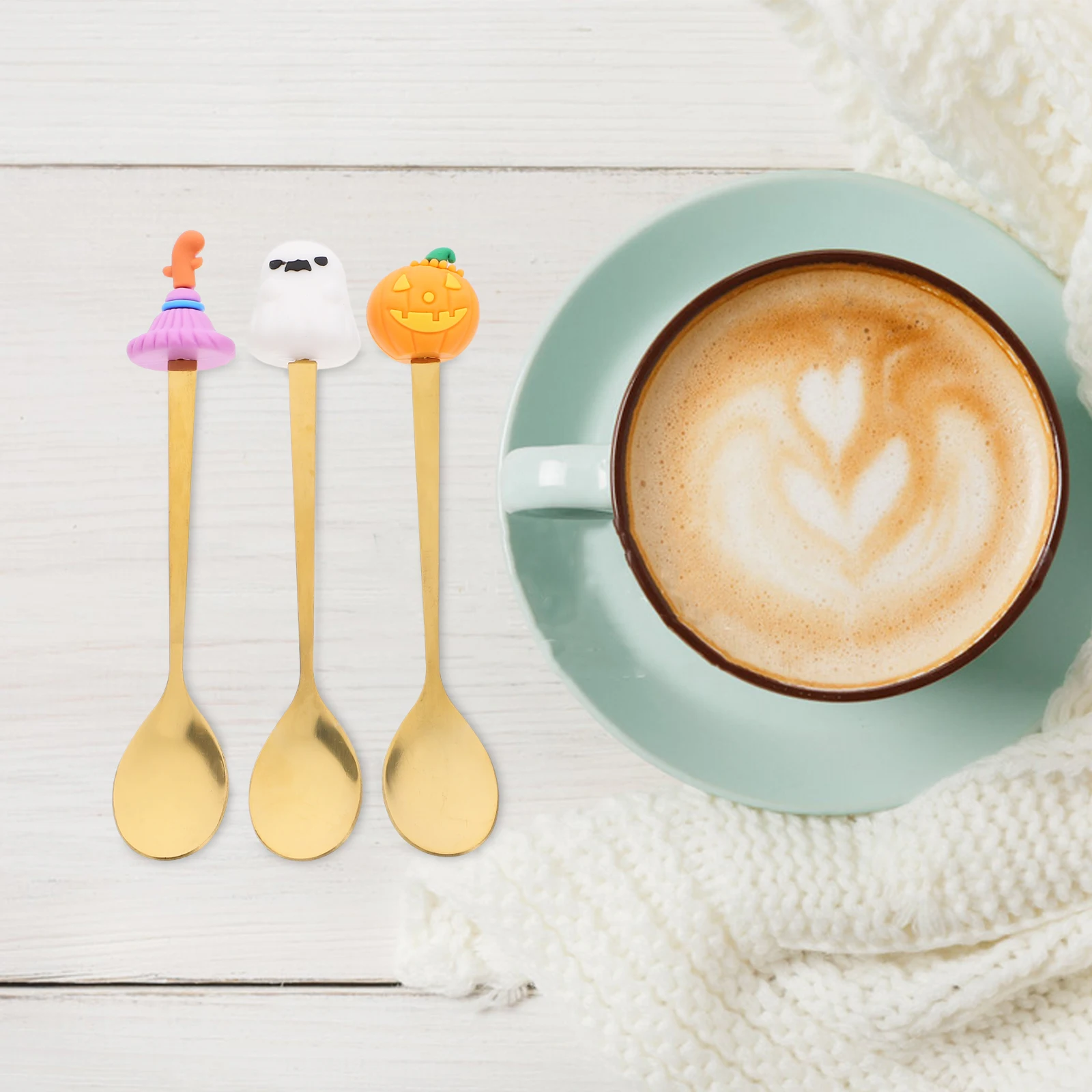 

6pcs Stainless Steel Cake Dessert Set For Coffee Ice Cream Tea Party Use Multipurpose Lightweight Easy Carry Spoons Silverware
