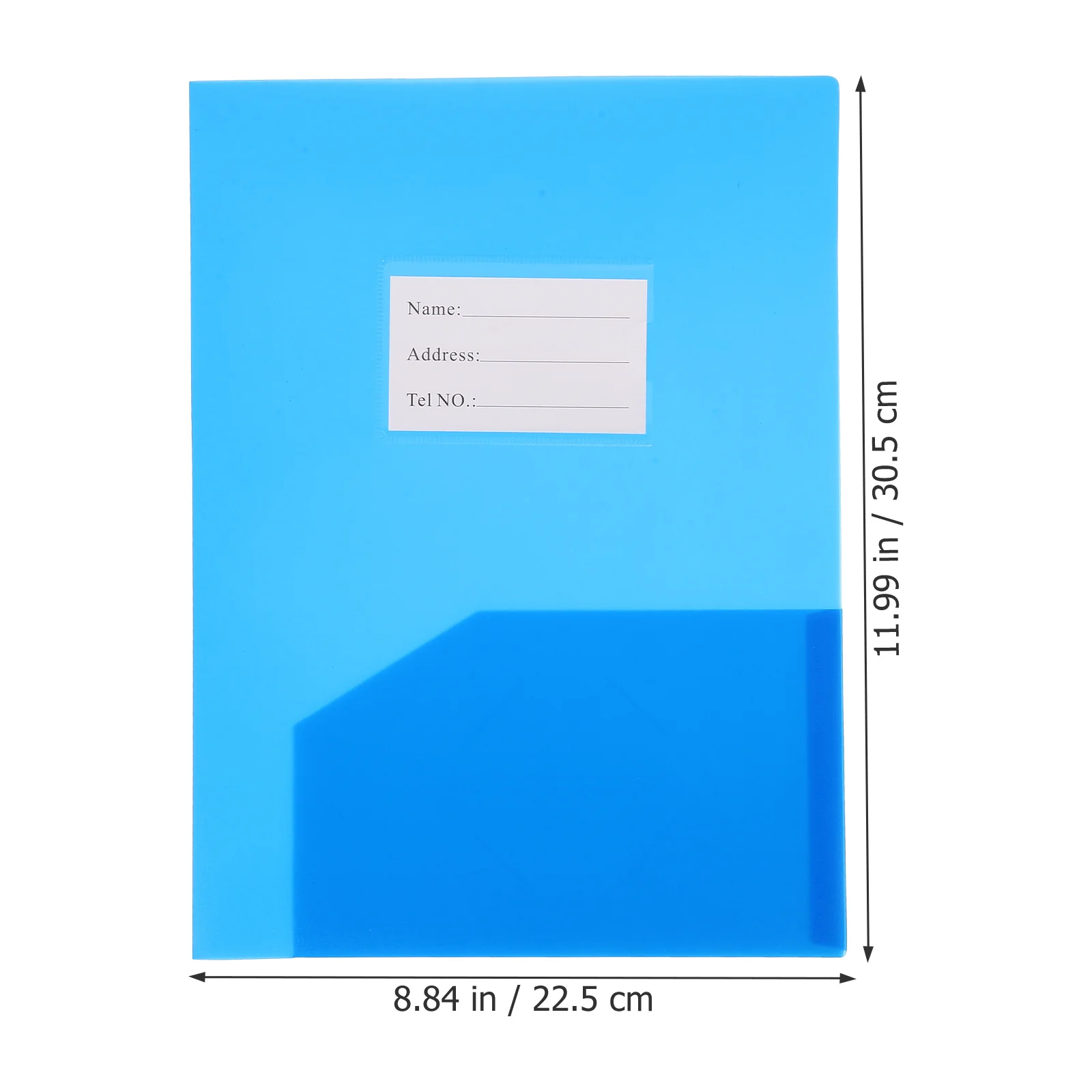 

2Pcs Document Folder PP and Paper Material Double Slots Design for Office File Storage Report Covers Folders with Pockets