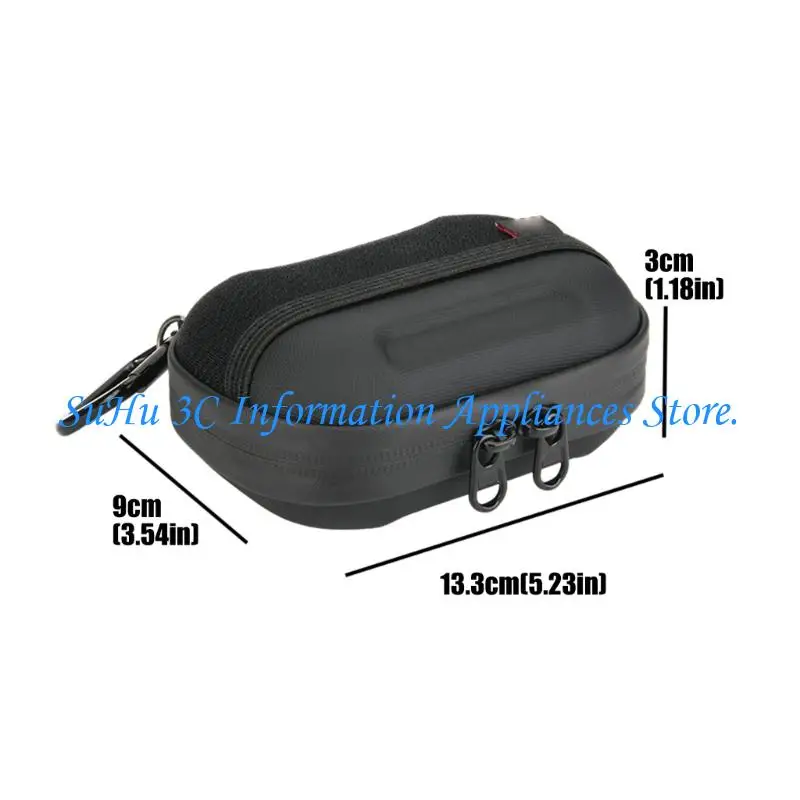 Speaker Carrying Case with Molded Rigid Shell, Two-Pull Access, and External Clip for GO5/GO4/GO3 Outdoor Carrying, Travel, and