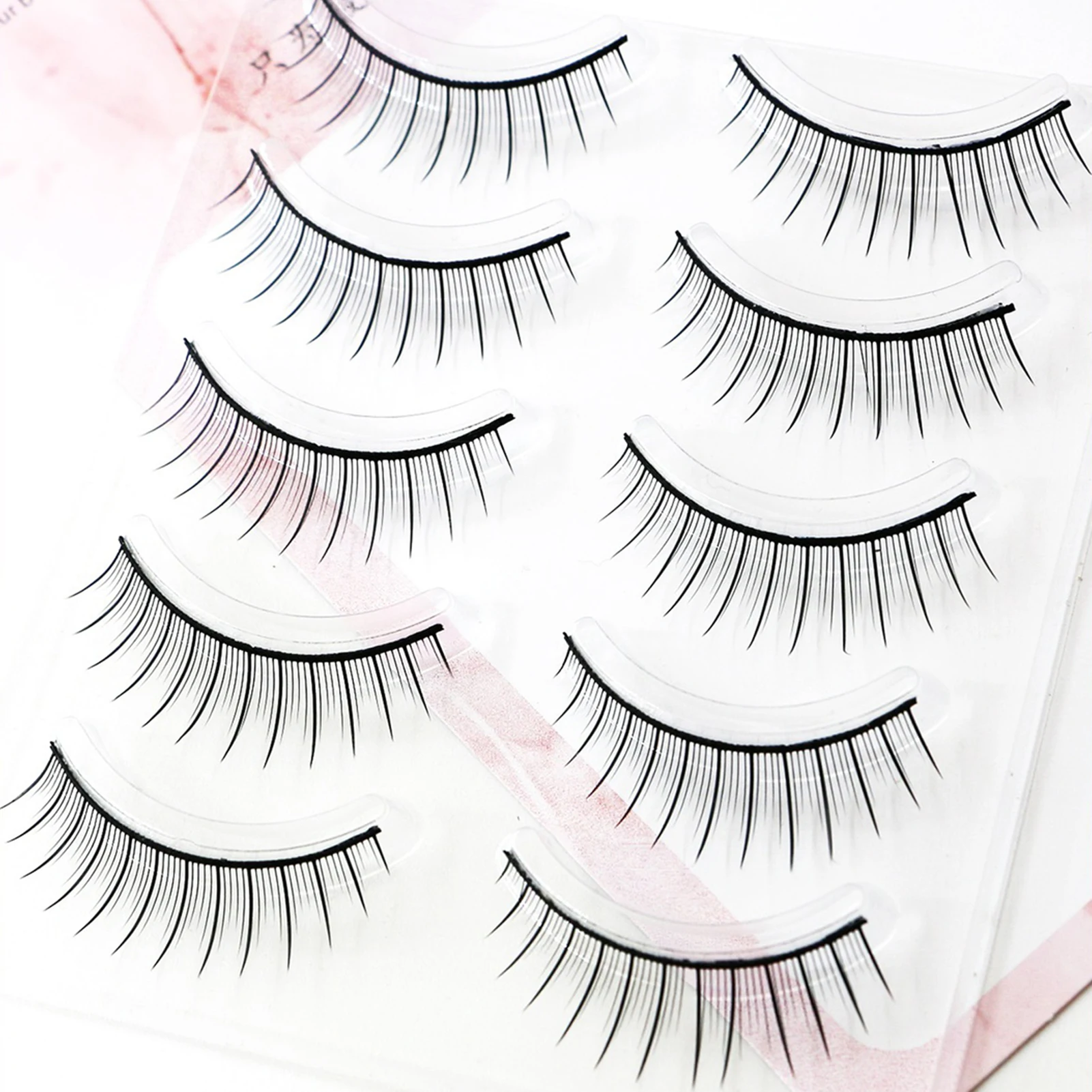 Korean False Eyelashes full strips Hard Band Little Devil Style lashes Natural Bridal Makeup Easy To Apply For women daily lash
