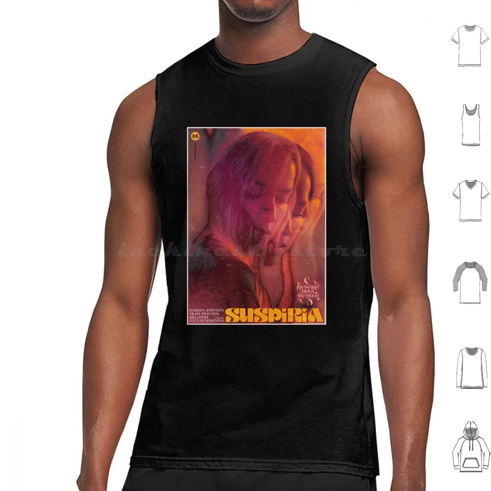 Suspiria ( 2018 )-Dakota Johnson Tank Tops Print Cotton Movie Pop Art Pop Vintage Retro Suspiria Dakota Johnson Tilda