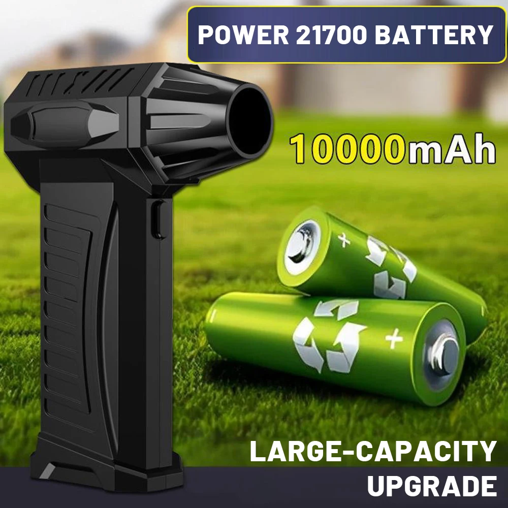 10000mAh توربو مروحة نفاثة 500000 دورة في الدقيقة فرش السيارات منظف الغبار تنظيم السرعة اللانهائية منفاخ غبار قوي منفضة الهواء