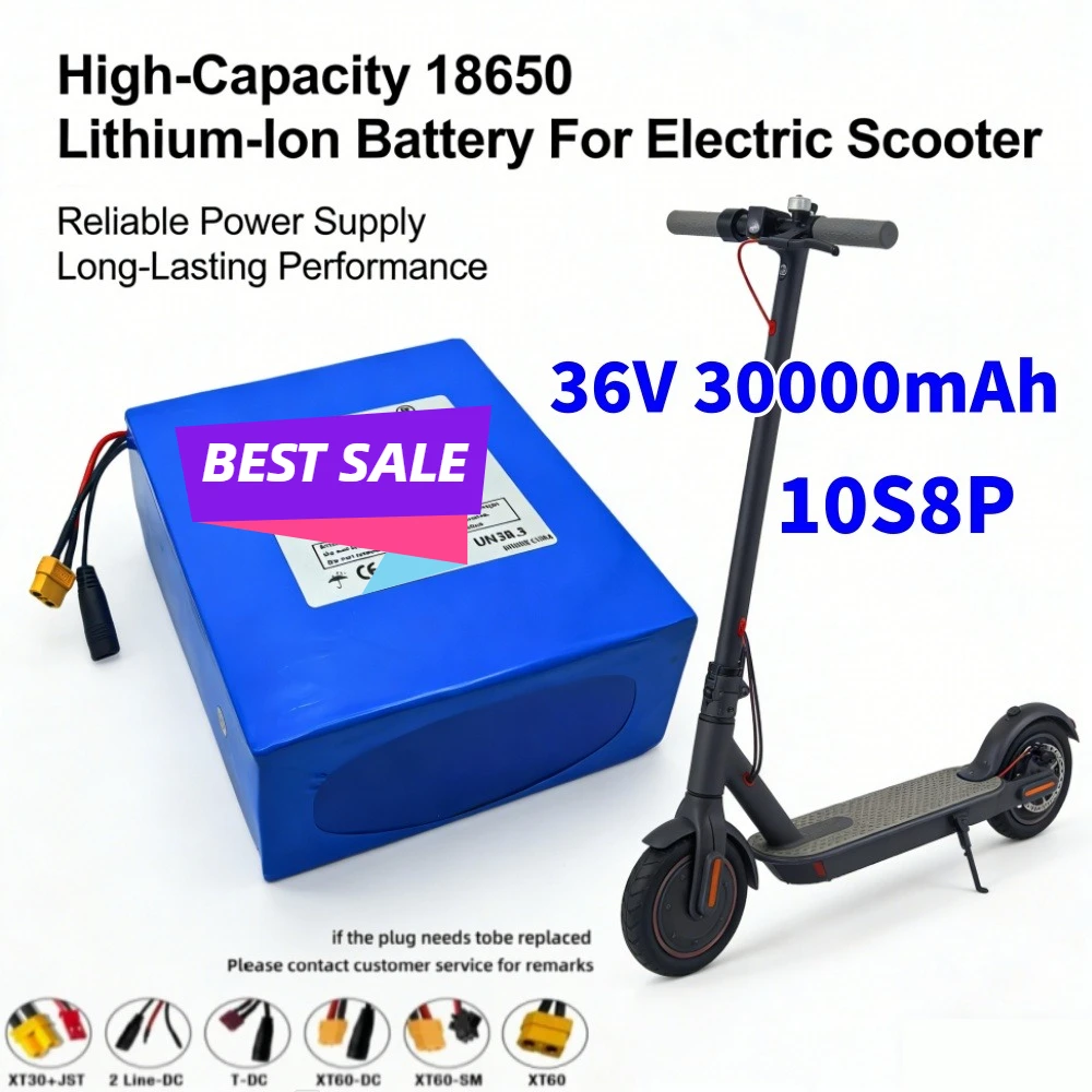 

10S8P lithium-ion battery pack 36V 30000mAh suitable for electric wheelchairs, outdoor power sources, 500W-1500W motors