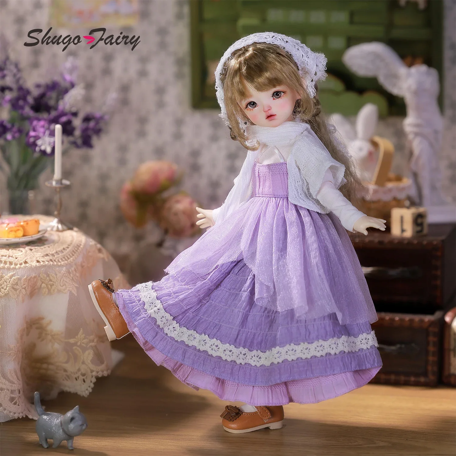 

Damita G 1/6 Bjd Doll Sweet Young Girl The Forest Estate Toys Purple Baker High Quality ShugaFairy Full Set