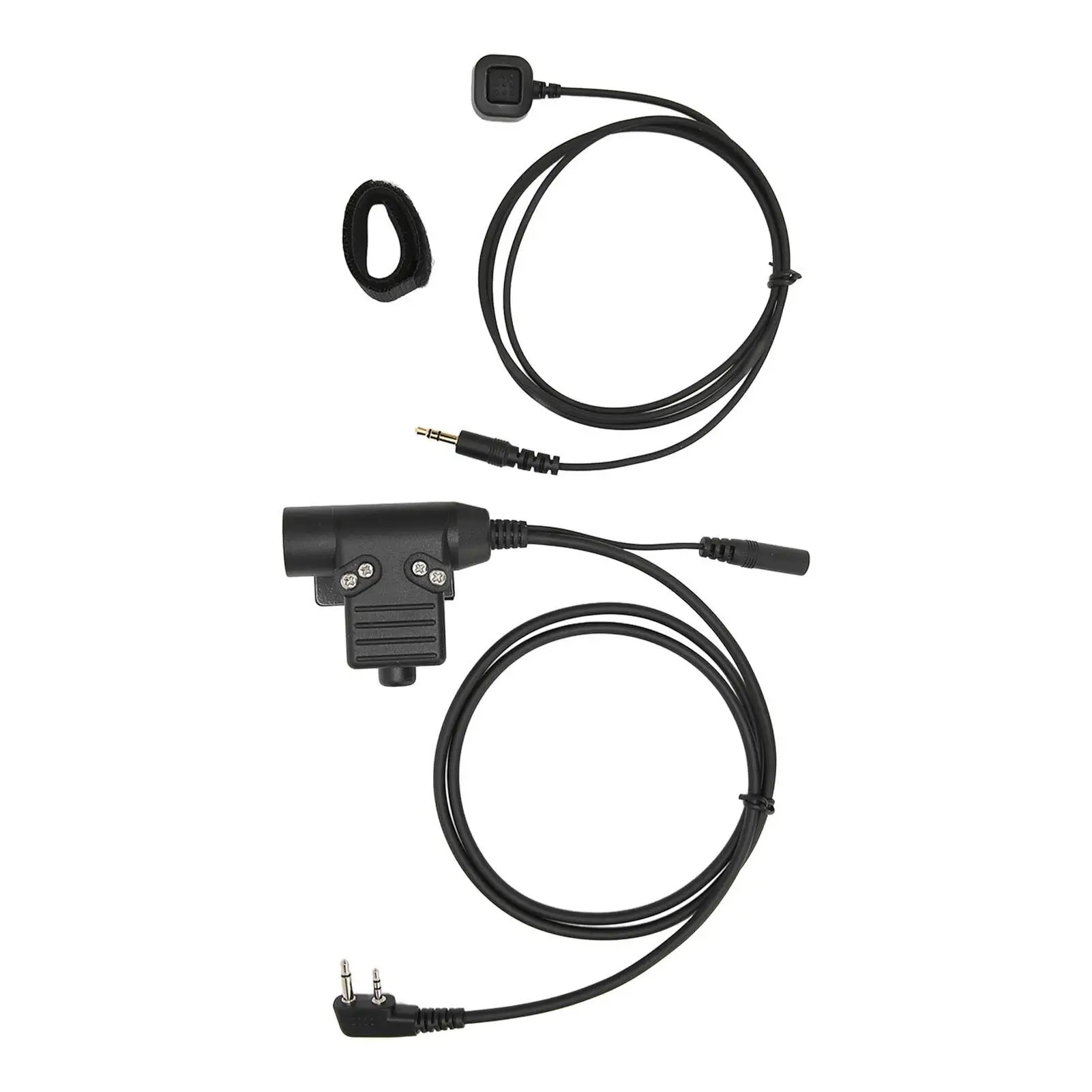 Adaptador de auriculares inalámbrico PTT U94 para v82 para v80, cable extensible de PU manos libres con micrófono de dedo