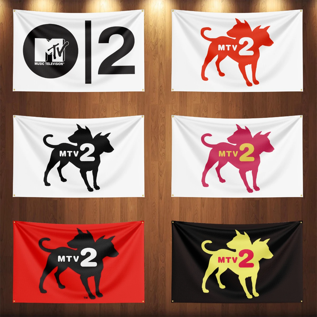

90x150cm Vintage M-MTV2 s Band Flag Polyester Digital Printing Retro Banner For Decor