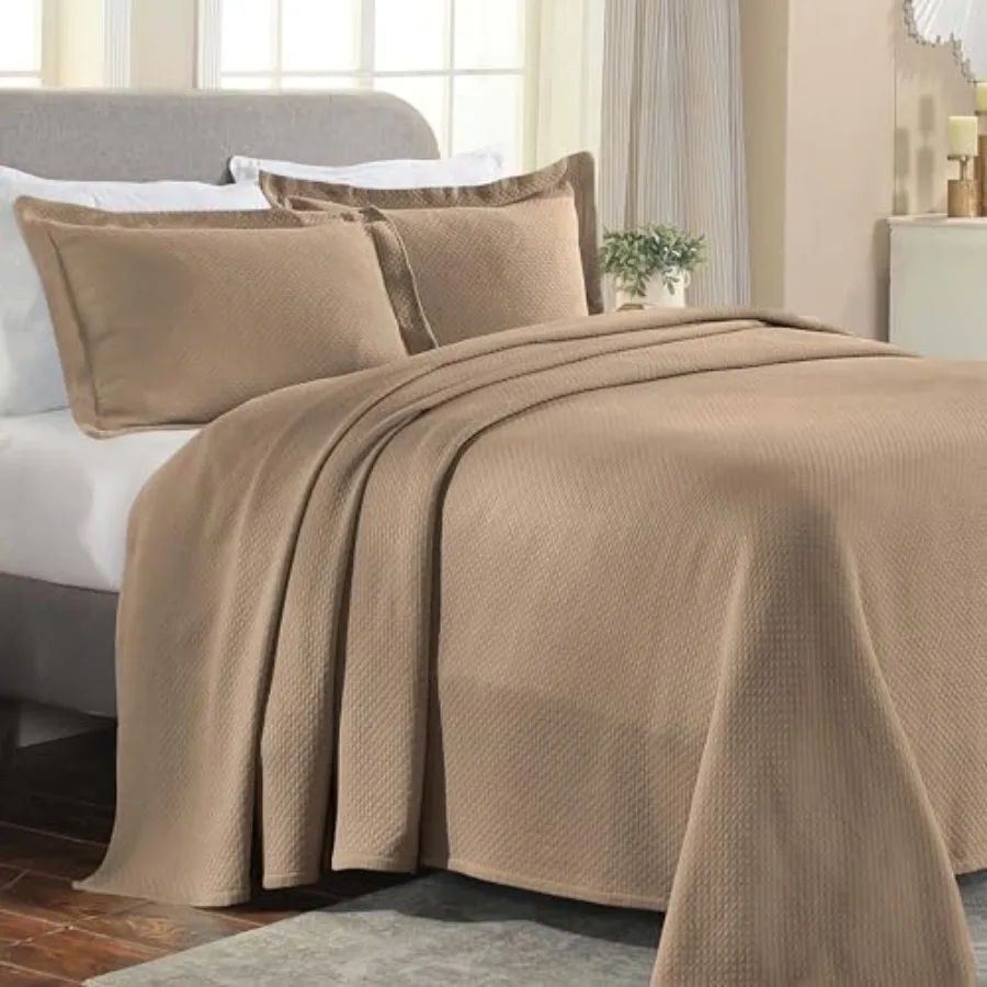 Solitaire Cotton 2 Pcs Bedspread Set Home Bed Decor Decorative Textured Bed Spread 1 Pillow Sham Airy Blanket Matelasse Coverle