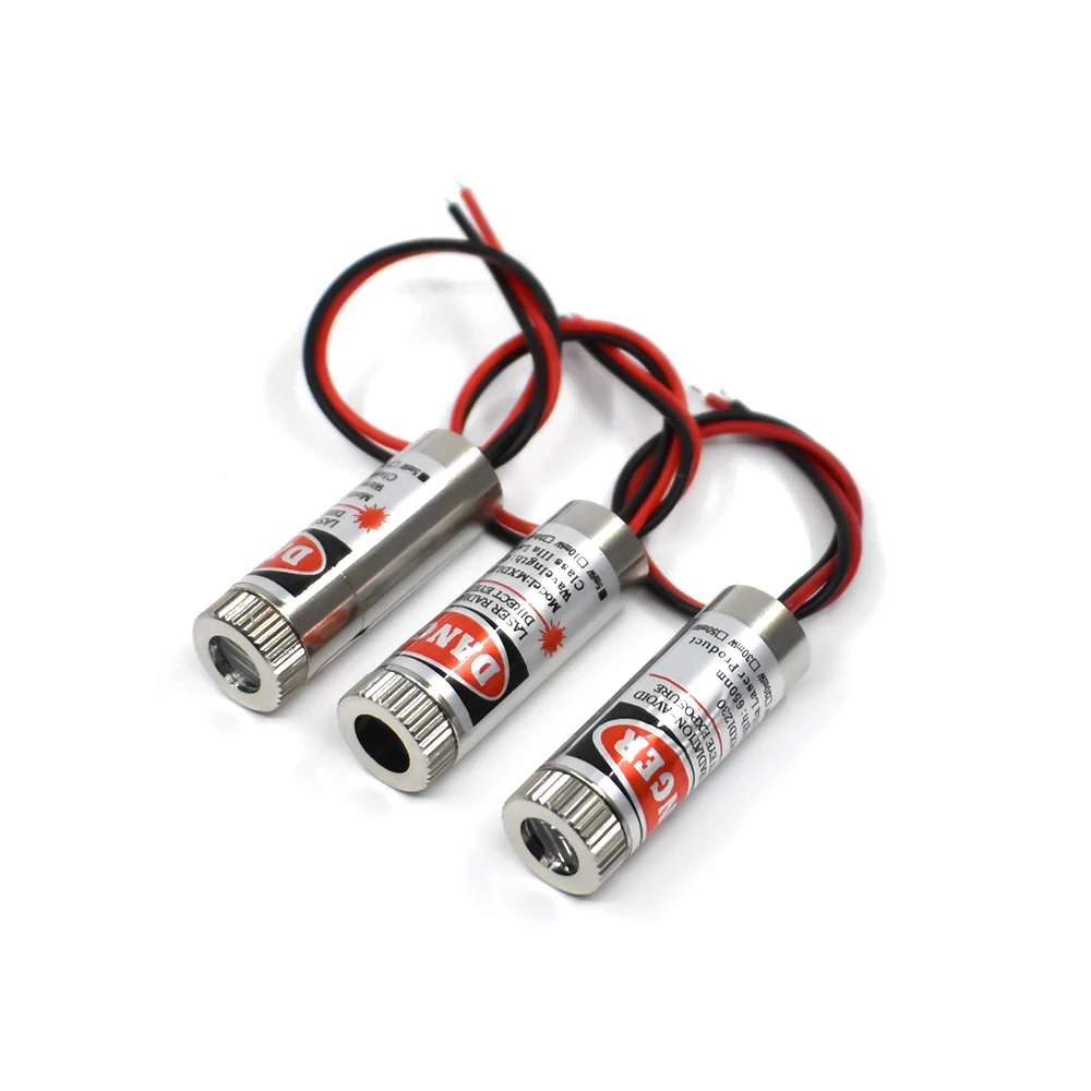 High Quality Red Line Laser Module 5mW 650nm Focus Adjustable Laser Head 5V Industrial Grade P0.05