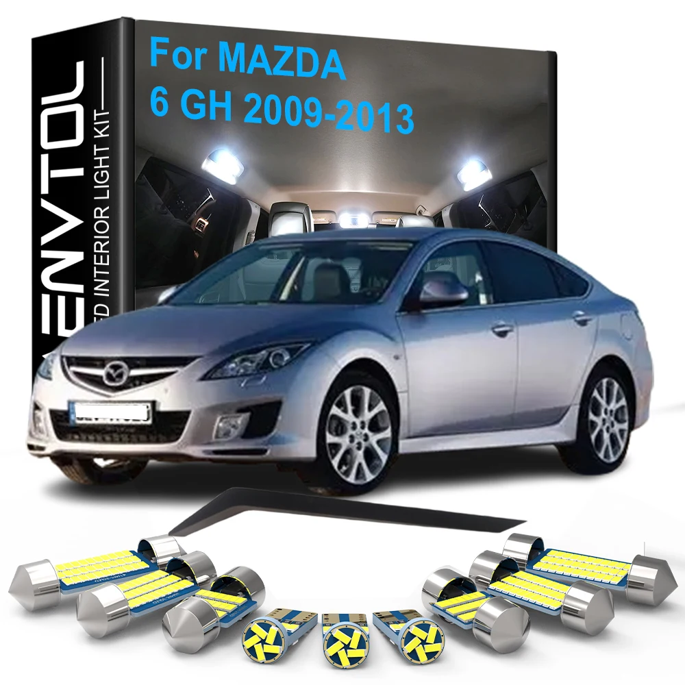 

13pcs LED Interior Lights Canbus For Mazda 6 GH Sedan Hatch 2009 2010 2011 2012 2013 Car Dome Read Trunk Door License plate Lamp