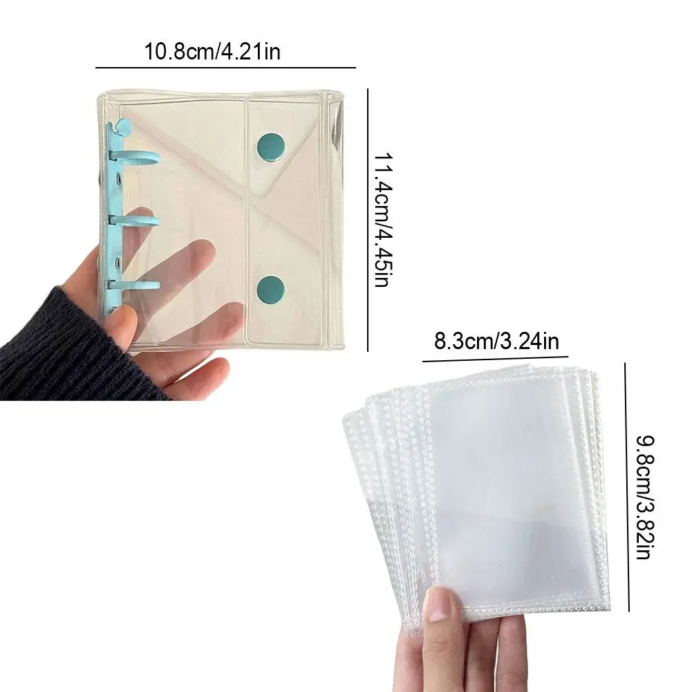 Transparent Photo Card Binder 3 inch Mini Photo Album Idol Photocard Holder Loose-leaf Idol Card Protector Book