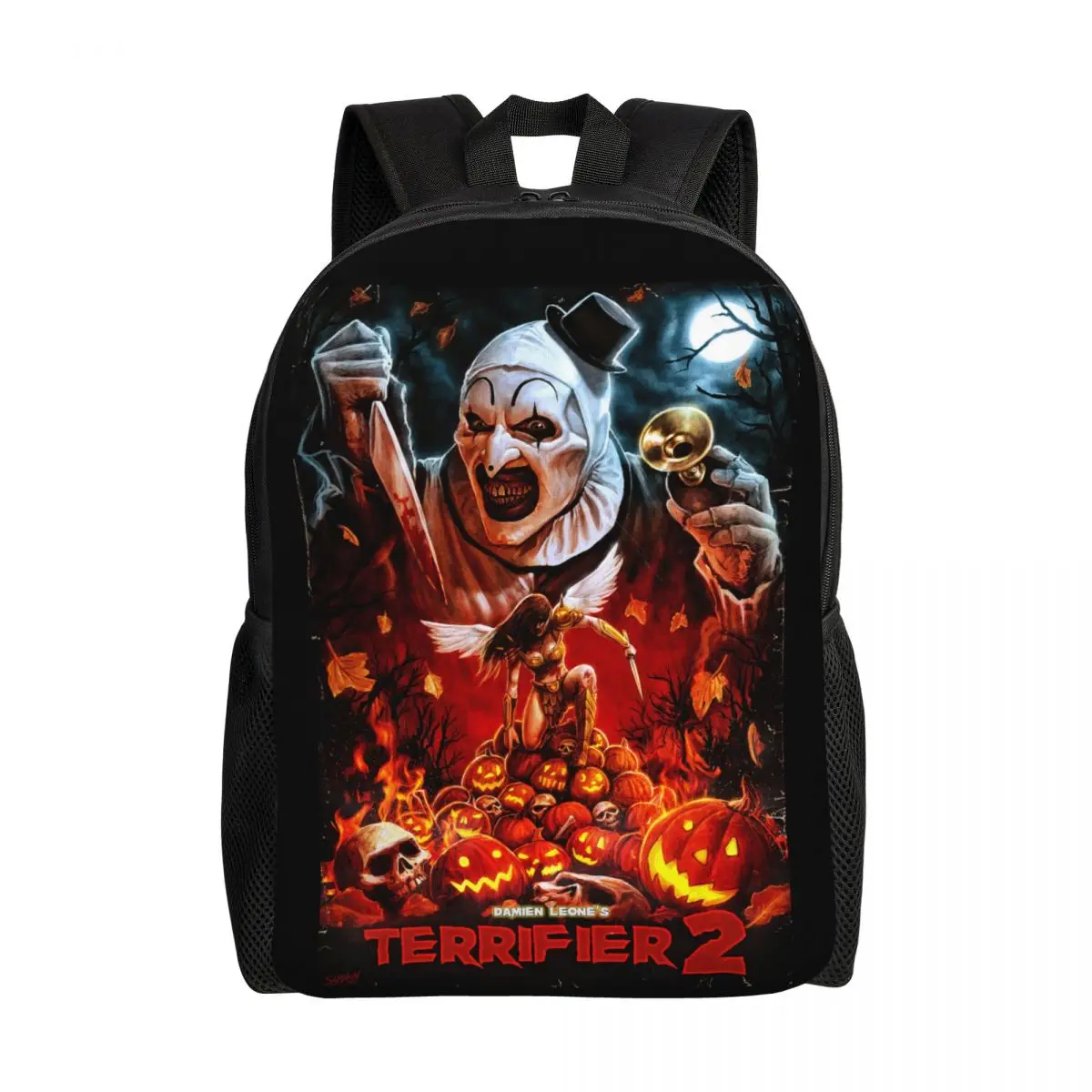 Mochila de Horror Clown para hombre y mujer, morral impermeable con estampado de película de Halloween, mochilas escolares y universitarias