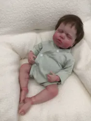 20 Inch Full Body Closed Eyes Loulou Reborn Baby Doll With Rooted Hair Lifelike Newborn Baby Boy Or Girl For Choose Children Toy