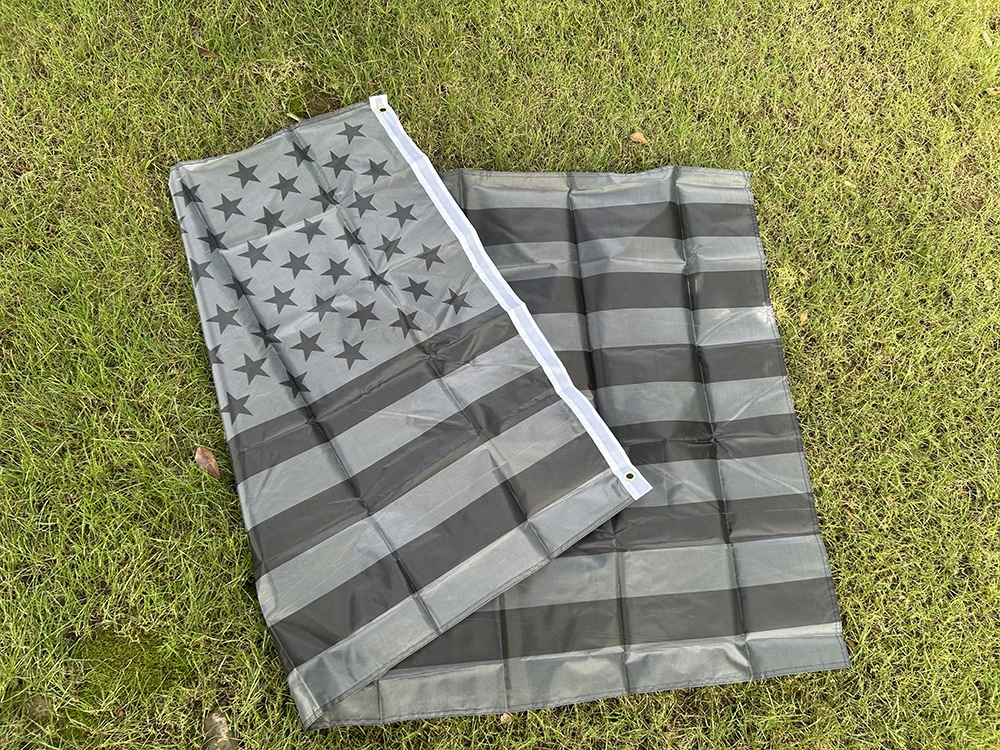 علم السماء العلم الأمريكي الأسود 90x150 سنتيمتر بوليستر عالي الجودة معلق جميع العلم الأمريكي الأسود للزينة #5