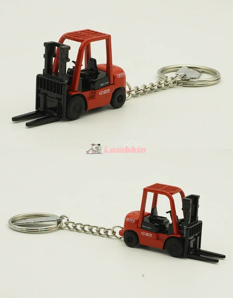 Keychain 1:100 For Toyota Mini Forklift Pendant Li-Zhi You Forklift Engineering Model Forklift Keychain Alloy Simulation