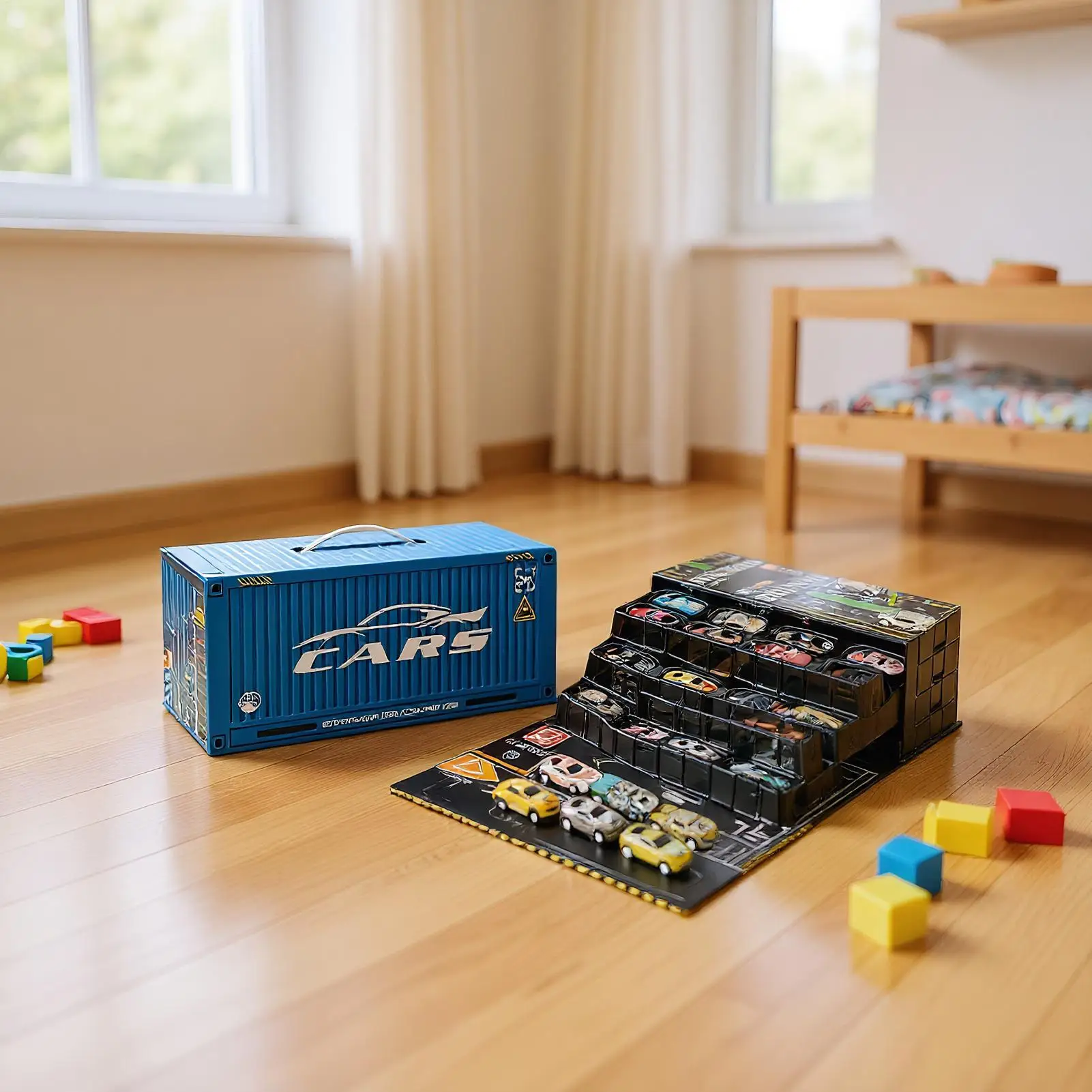 Pull Back Toy Car Small Learning Vehicles 48 Pieces Racing Toys With Play Mat For Kids Boys Home Travel Bedroom Classroom