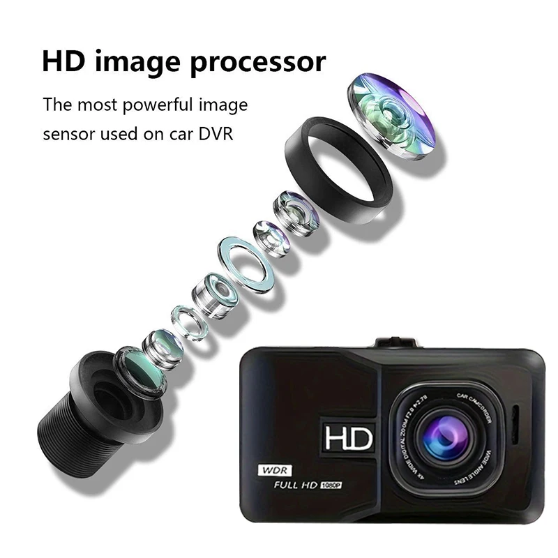 1080P زاوية واسعة للغاية عالية الوضوح مسجل سيارة للرؤية الليلية دورة تسجيل G-الاستشعار DVR مناسبة لجميع الموديلات