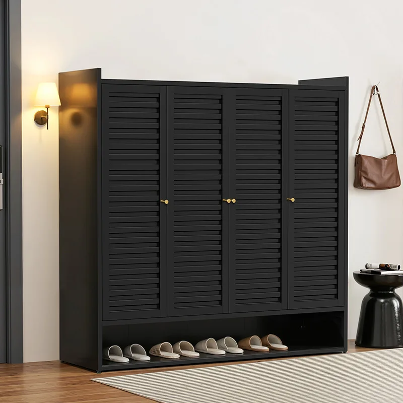 Steel shoe cabinet door multi-layer shoe storage rack large capacity dustproof iron shoe rack