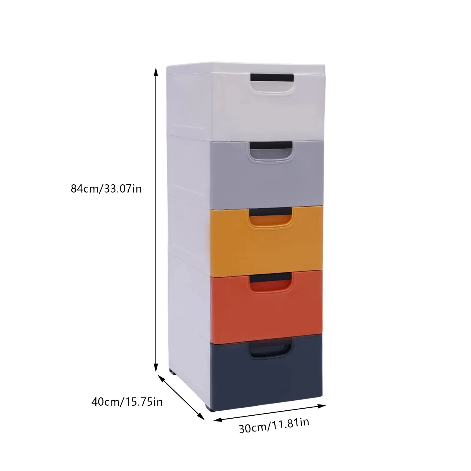 Storage Cabinet 5 Shelf 30×40×84cm-Morandi Color 4 Drawer Dresser Morandi Plastic Clothes Storage Cabinet