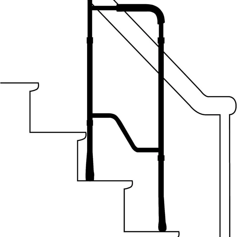 

A walker used for climbing stairs by the elderly