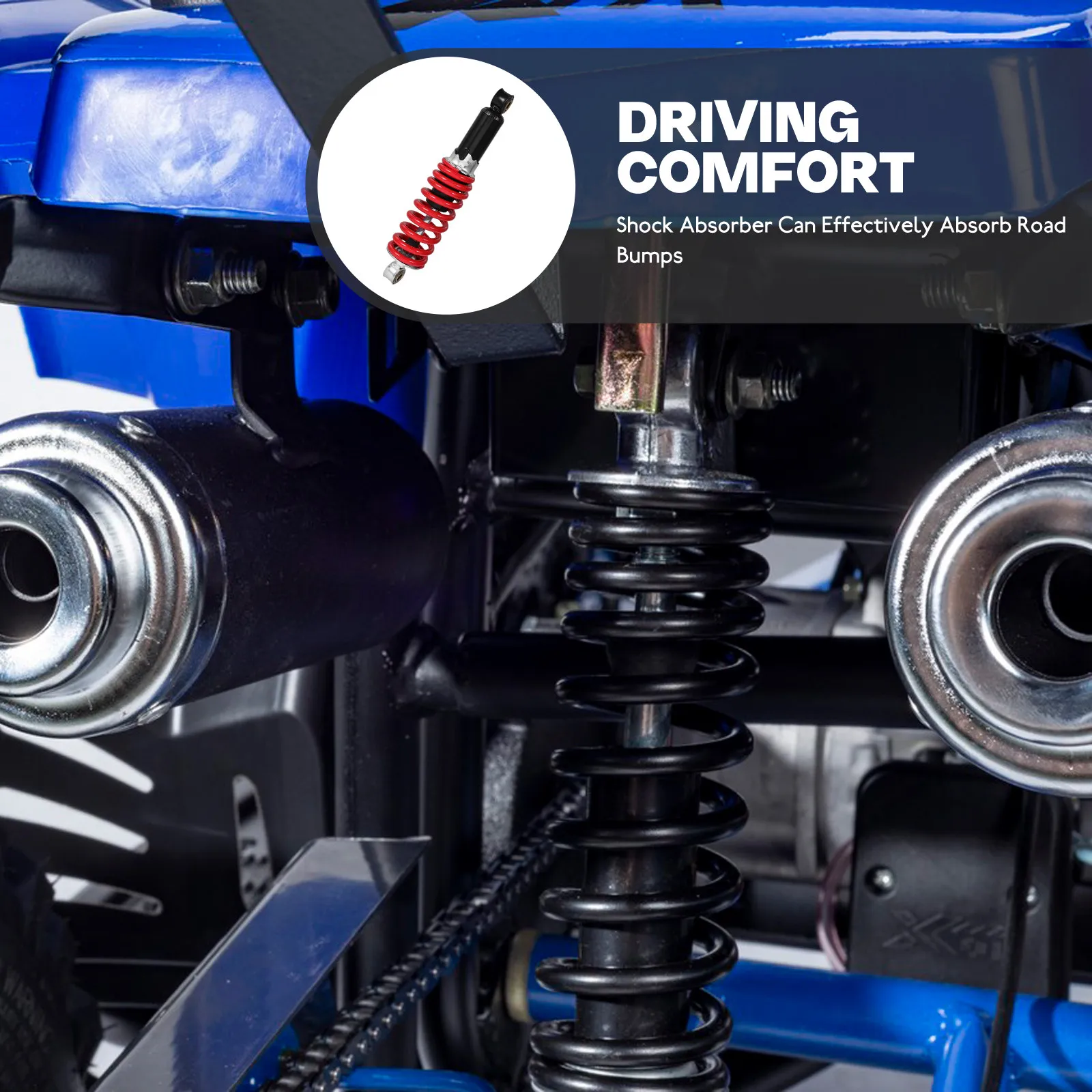 Motorcycle Shock Absorber Atv Rear Shock Absorber Dirt Bike Coil Spring Suspension Replacement Sand Dune Vehicle