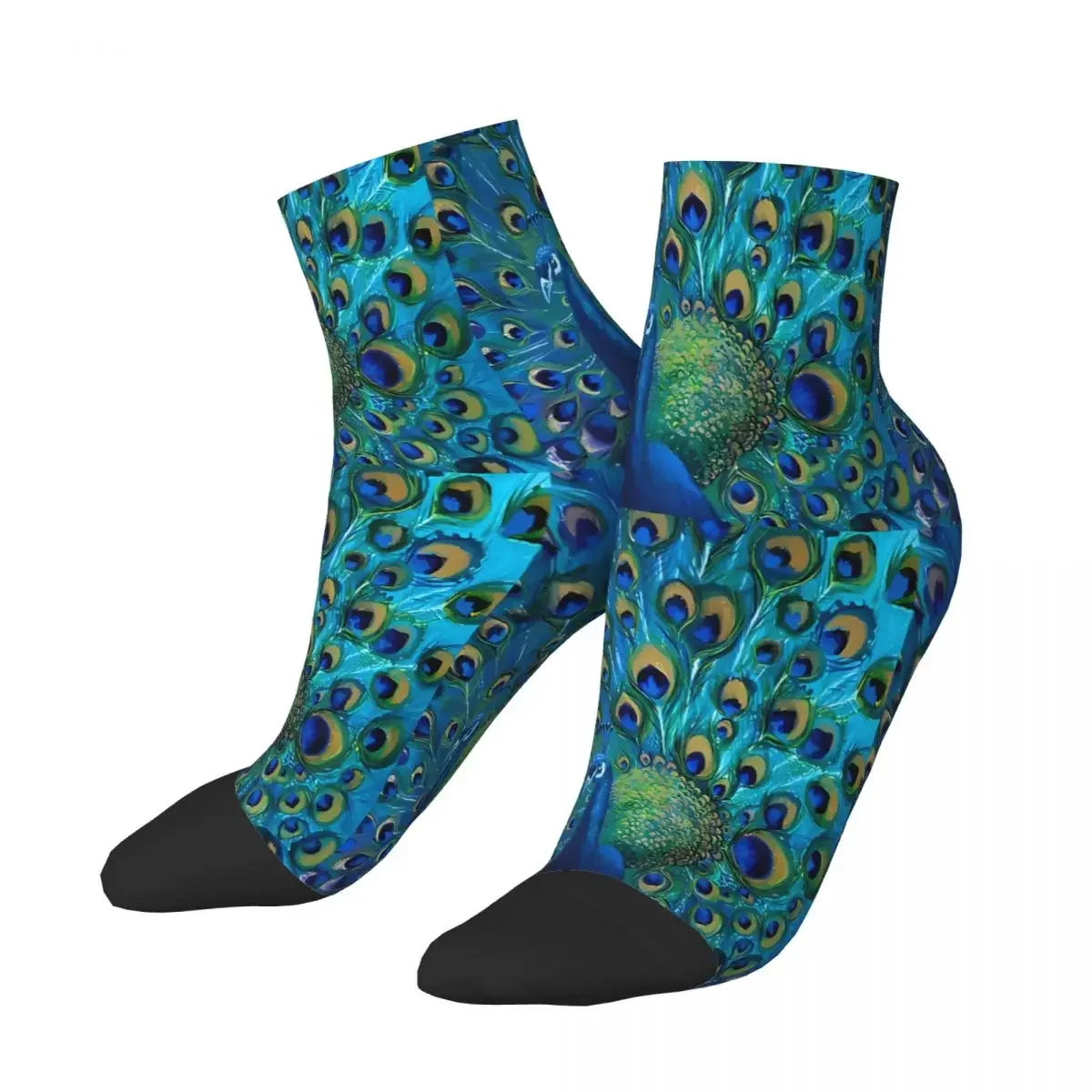 Peacock Full Glory Ankle Socks Male Mens Women Winter Stockings Printed