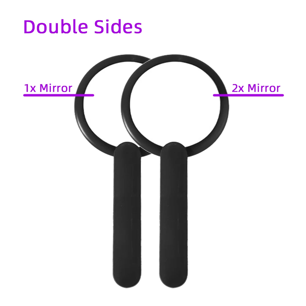 1 Pc Double Sides Foldable Handle Mirror Eyelash Extension Salon Lash Artist Hair Wig SPA Small Business Makeup Mirrors Portable