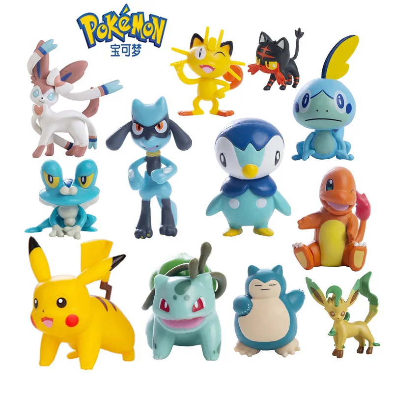 3-7 Cm PokemonCartoons Anime Figure Pikachu Mew Snorlax Charmander Cosplay Collection Pet Pocket Monster Action Model Toy Gifts