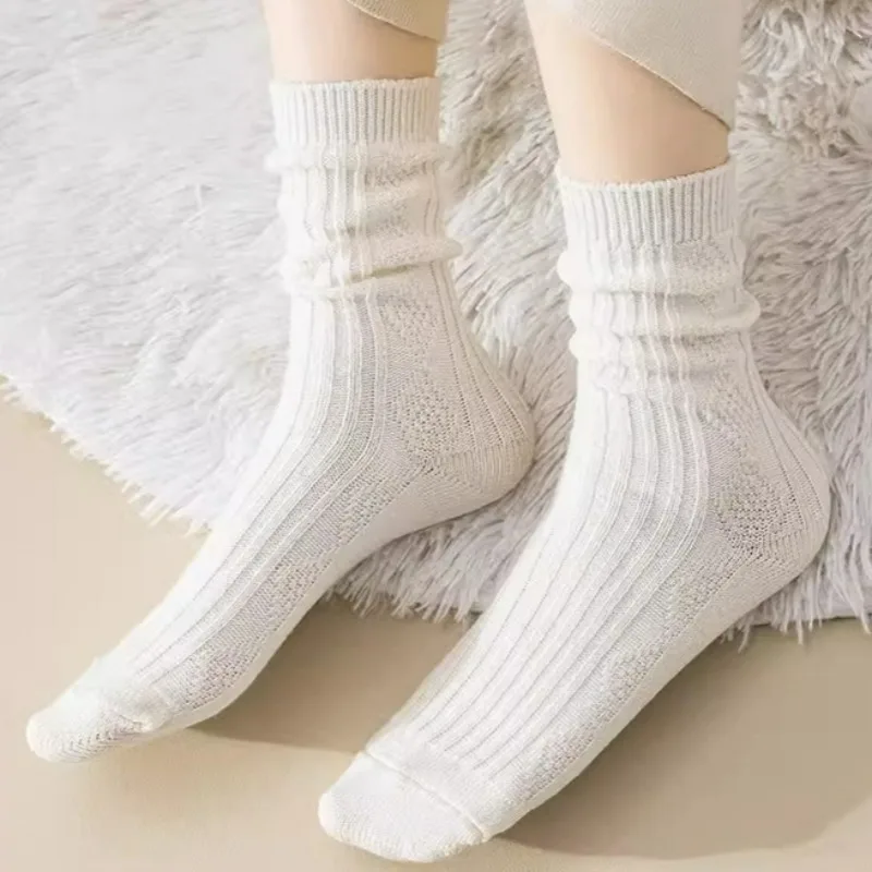 Autumn Winter Plush Socks Unisex Anti Cold Thick Cotton Middle Tube Sock Cold Weather Multiple Colors Breathable Warm Hosiery