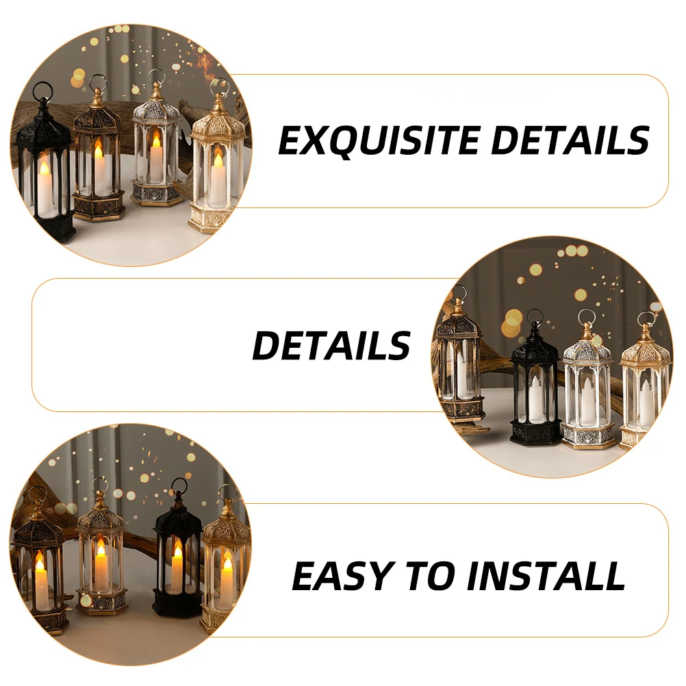 الرجعية توهج الرياح فانوس ديكور إلكتروني لعيد الميلاد مهرجان المنزل حزب زخرفة خمر نمط المحمولة شنقا الخفيفة