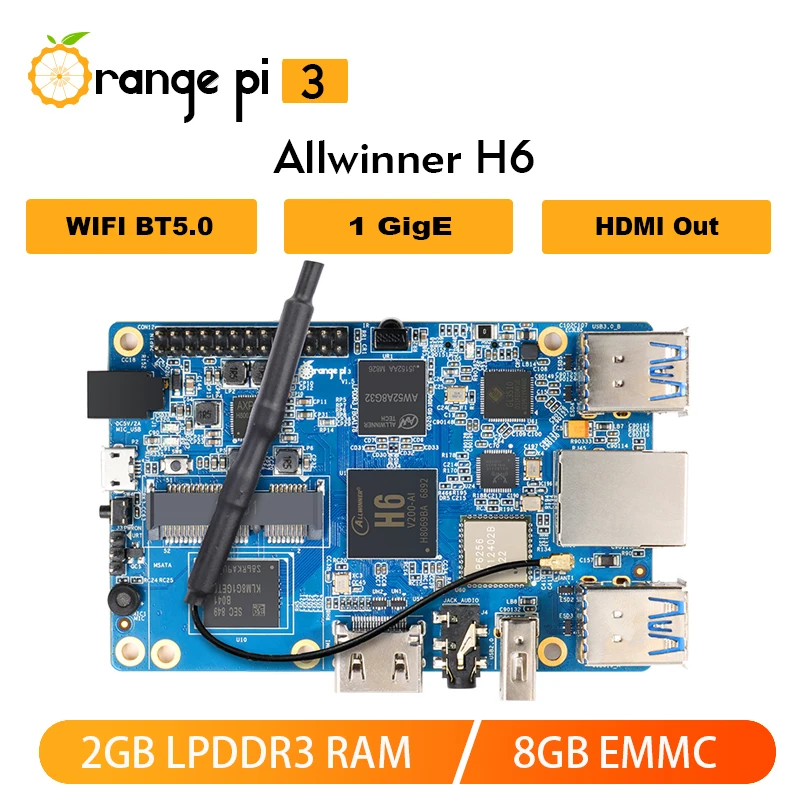 Orange Pi 3 2Gb Ram…