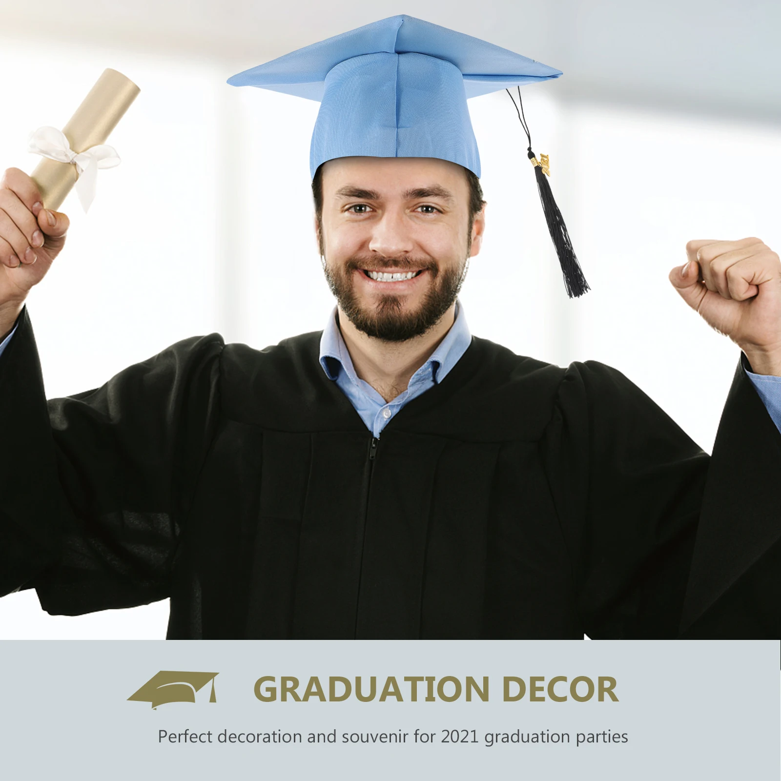 

6 Pcs Black Graduation Tassels Doctor Hat Decoration Accessories Keepsake for Graduate Ceremony Parties 2021 Tassel Gift