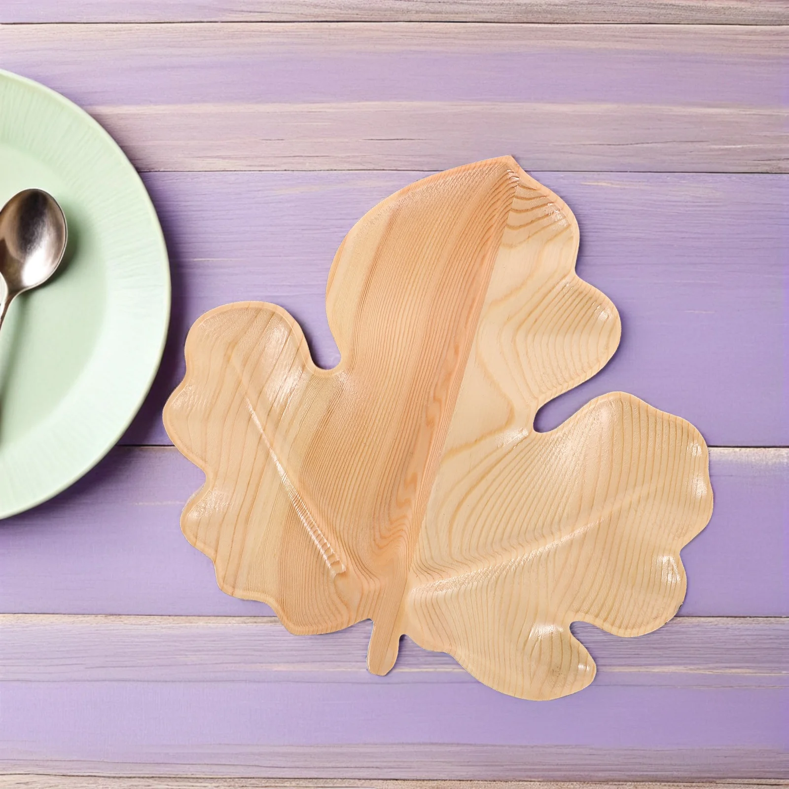 

Leaf Design Wooden Serving Tray Small Sweet Dish For Snacks Fruits Candy Lightweight Portable Wood Tray For Home Decor Wedding